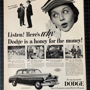 Vintage 1951 dodge print advertisement