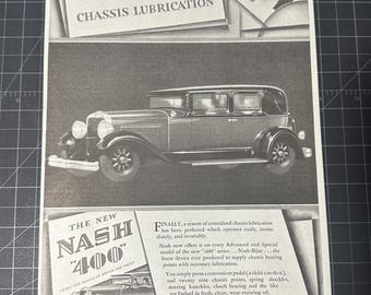 Vintage 1930s Nash „400“ Automobile Originalwerbung