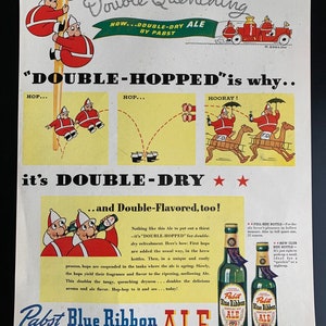 Vintage 1941 Werbung für Werbung mit blauem Band