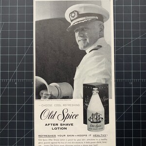 Vintage 1961 Old Spice Aftershave Print Ad -  UK