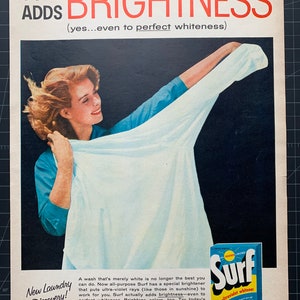 Vintage 1957 Surf Laundry Detergent Print advertisement
