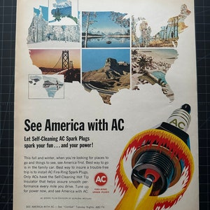Vintage 1964 ac spark plugs print advertisement