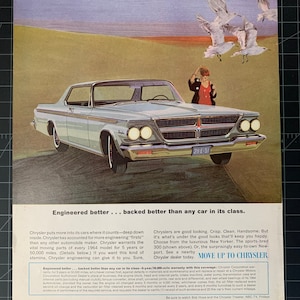 Vintage 1964 chrysler print advertisement