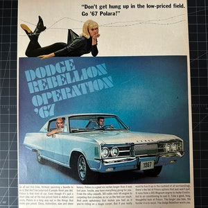 Vintage 1967 Dodge Polara Print advertisement