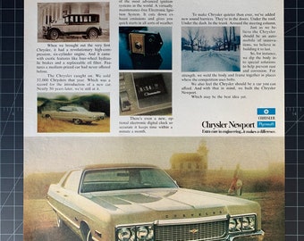 Vintage 1973 Chrysler Newport Print Ad