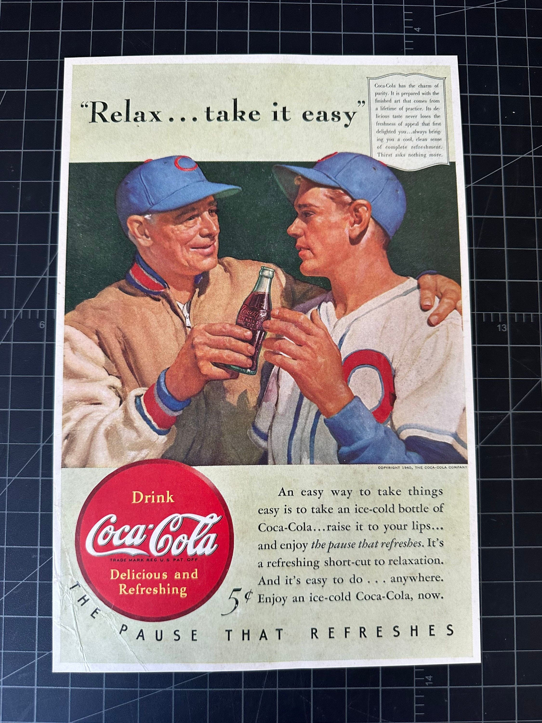 Coca-Cola Werbung Vintage 40er Jahre / Deko / WK2