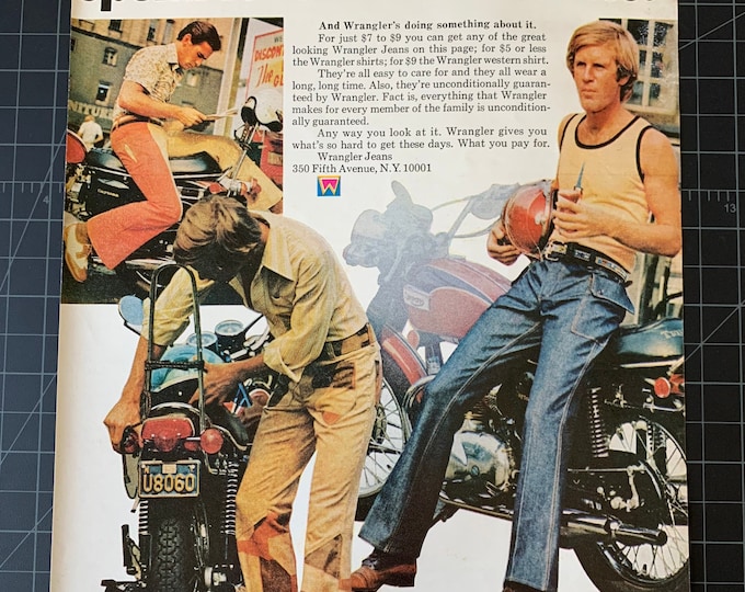 Vintage 1972 Wrangler Jeans Print Ad - Etsy