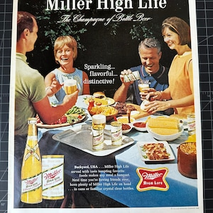 Vintage 1966 miller high life beer print advintage