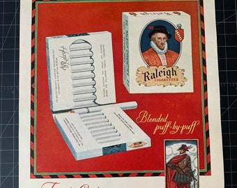 ヴィンテージ Walter Raleigh Tobacco Advertising Sign　看板 インテリア アメリカン雑貨 ヴィンテージ Walter Raleigh Tobacco Advertising Sign 看板