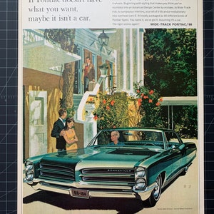 Vintage 1966 pontiac bonneville print advertisement