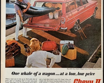 Vintage 1960s chevy 2 nova station wagon chevrolet ad