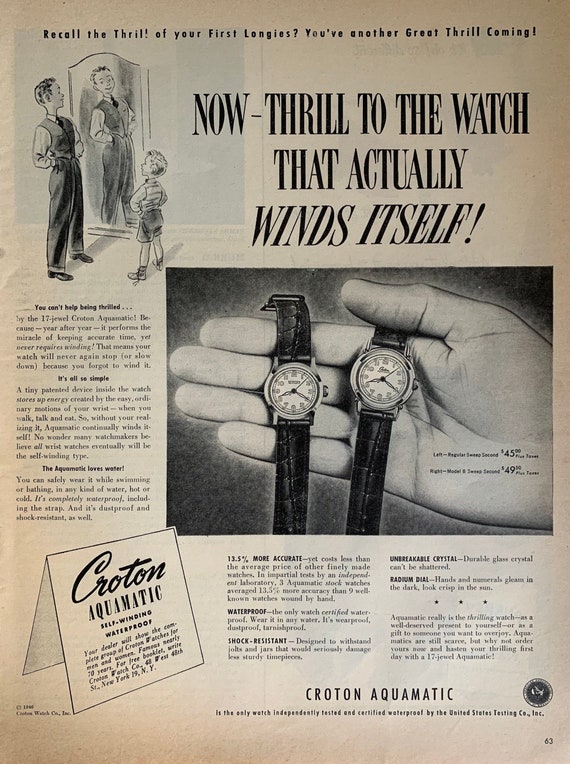 Croton aquamatic watch vintage clearance