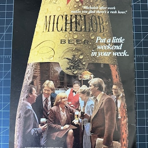 Anuncio impreso de cerveza Michelob vintage de los años 70