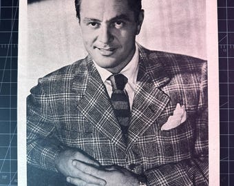 Recorte de retrato vintage de la revista Tony Martin de la década de 1940