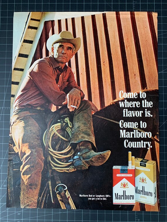1960年代のヴィンテージ マルボロ タバコ オリジナル印刷広告 - Etsy 日本