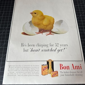 Vintage 1938 Bon-Ami Cleanser Print Ad