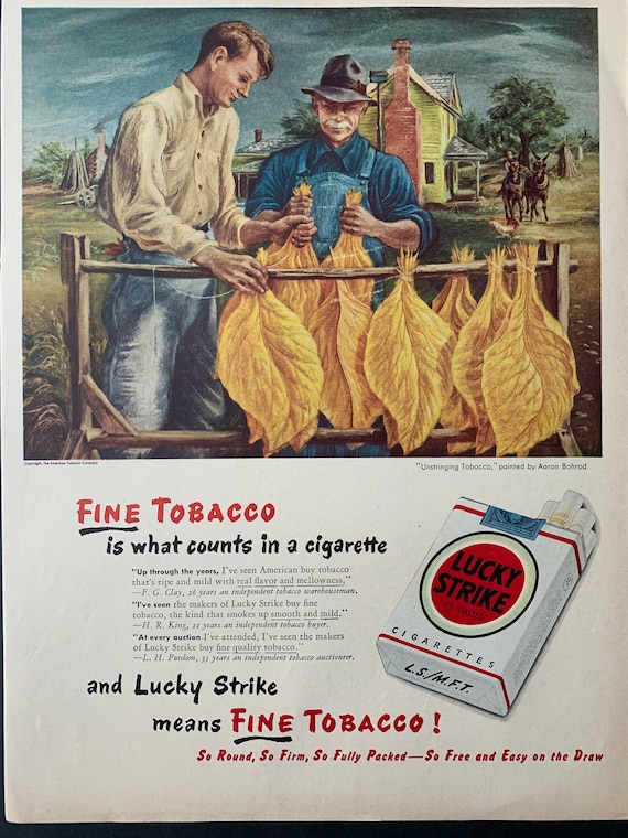 Vintage 1947 Lucky Strike Cigarettes Anuncio -  México