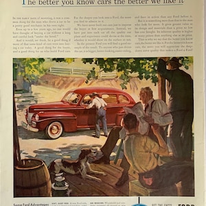 Vintage 1941 ford automobile advertisement