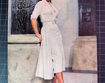 Recorte de retrato vintage de la revista Elizabeth Taylor de los años 50