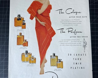 Publicité imprimée pour parfum Dana vintage 1952