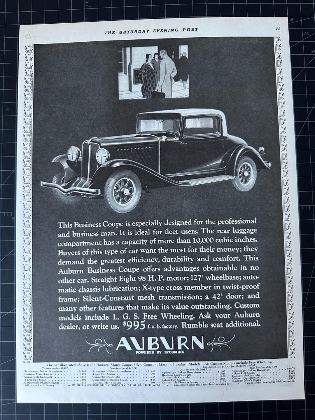 Vintage 1931 Auburn Automobiles Print Ad - Etsy