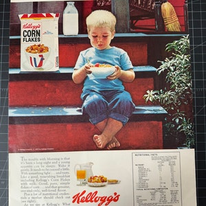 Vintage 1972 Kelloggs Corn Flakes Print advertisement