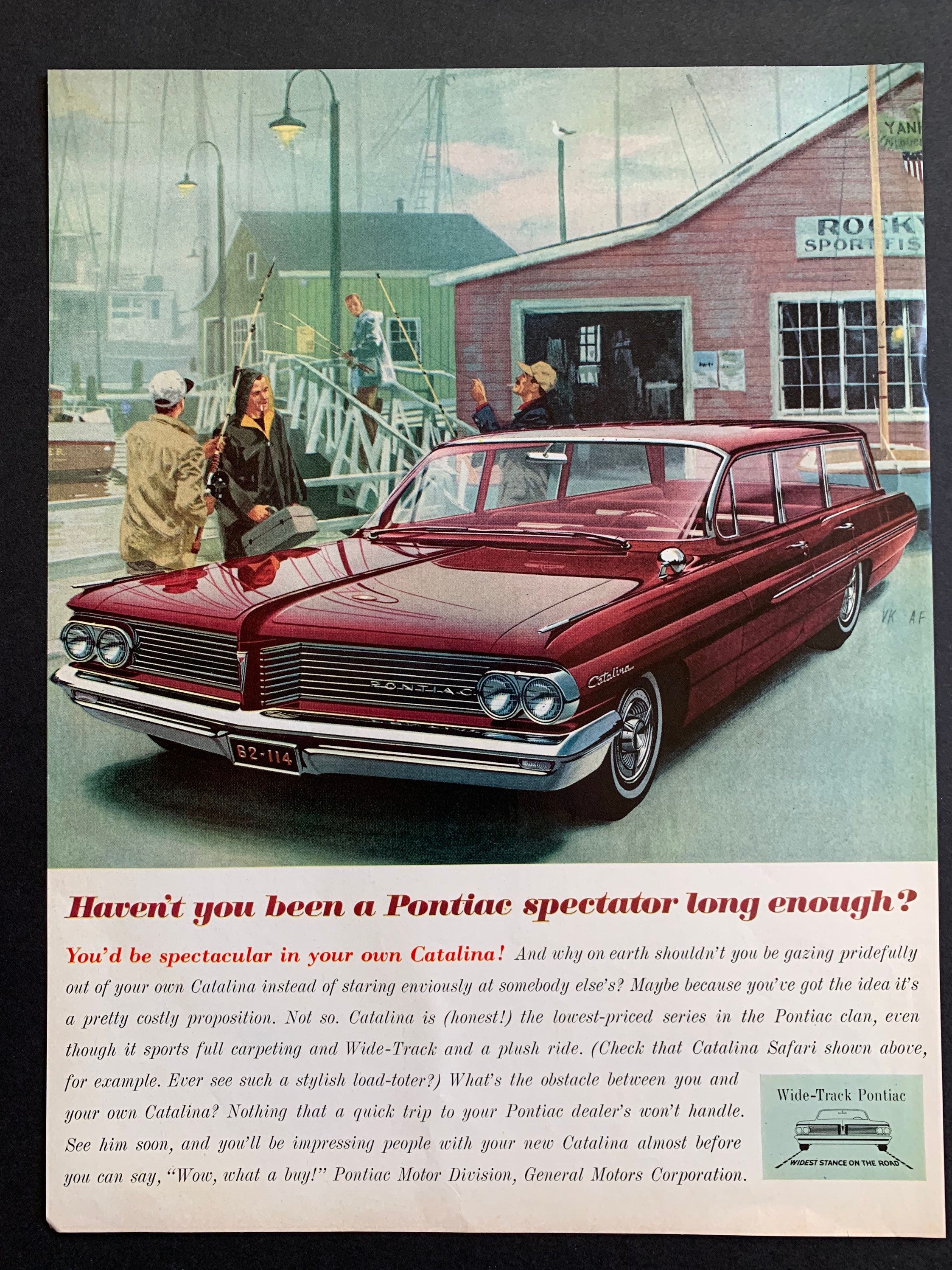 1962年製ポンティアック・カタリナのヴィンテージ自動車オリジナル広告