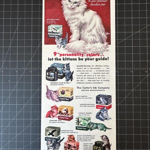 Pubblicità stampata Carter's Ink del 1943