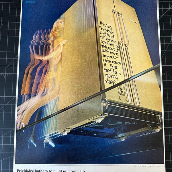 Vintage 1969 frigidaire refrigerator print ad