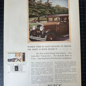 Vintage 1930 Buick Print advertisement