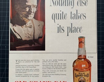Old Grand-Dad Bourbon vintage SWIZZLE STICK stirrer grandad 