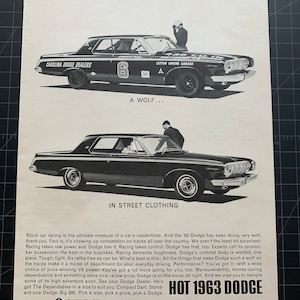 Vintage 1963 dodge print advertisement