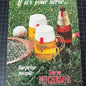 Anuncio impreso vintage de cerveza Michelob de 1972