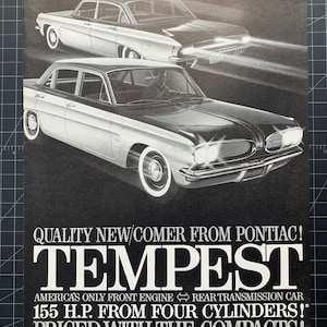 Vintage 1960 Pontiac Tempest Print advertisement