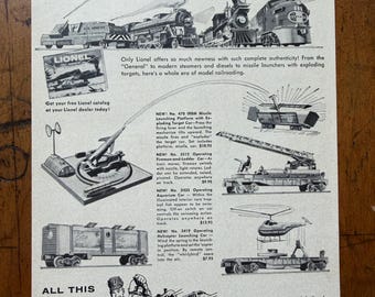 Jahrgang 1959 Lionel Trains Original Print Ad