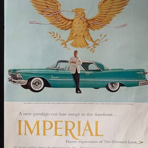 Vintage 1957 Imperial Automobile advertisement
