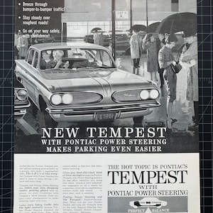 Vintage 1961 Pontiac Tempest Print advertisement