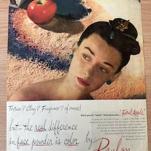 Pubblicità stampata dei cosmetici Revlon del 1945