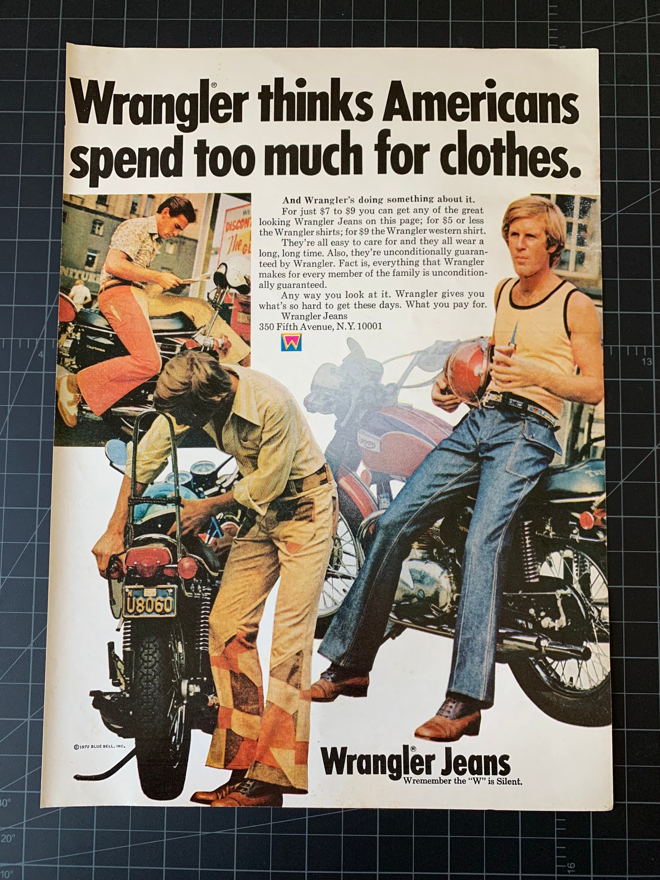 Vintage 1972 Wrangler Jeans Print Ad - Etsy