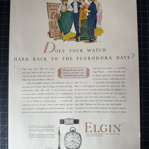 Vintage 1927 Elgin Watches Print Ad