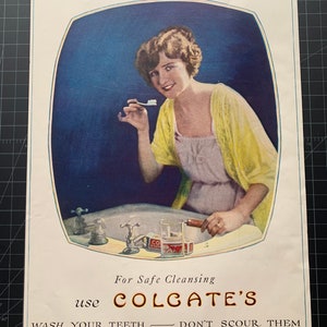 Vintage 1922 Colgates Toothpaste Print Werbung