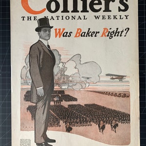 Rare vintage 1918 collier’s magazine cover - ww1 eravintage