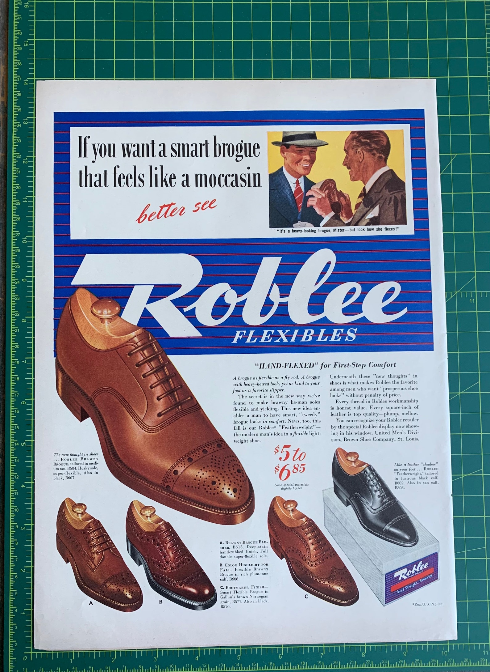 Vintage 1941 Roblee Shoes Print Ad | Etsy