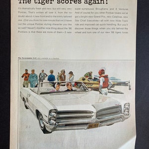 Vintage 1966 pontiac grand prix print advertisement