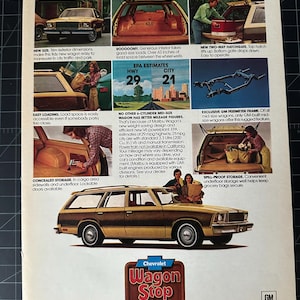 Vintage 1970s Chevrolet Malibu Wagon Print Ad
