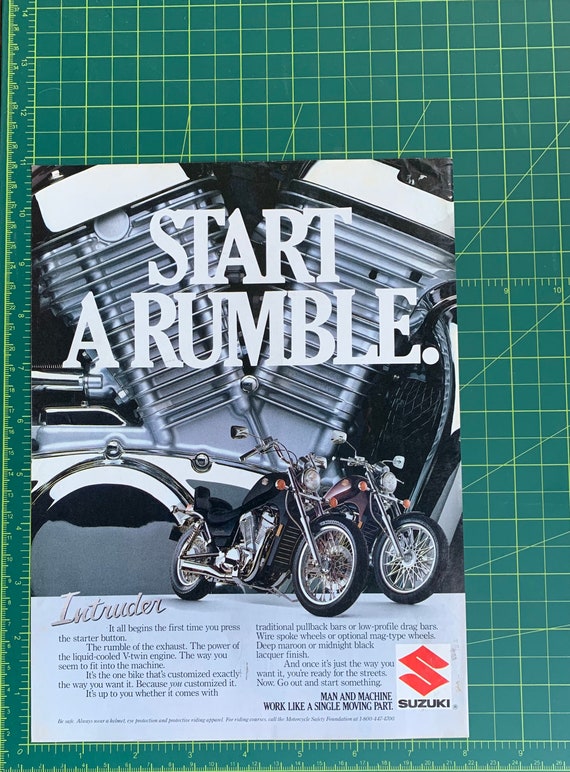 Vintage 1986 Suzuki Motorcycles Print Ad