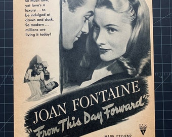 Pubblicità cinematografica originale "From This Day Forward" del 1946 - Joan Fontaine