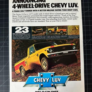 Vintage 1979 Chevrolet Chevy Luv Truck Print Ad