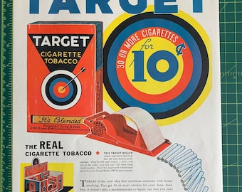 Vintage 1932 Target Tobacco Original Print Ad