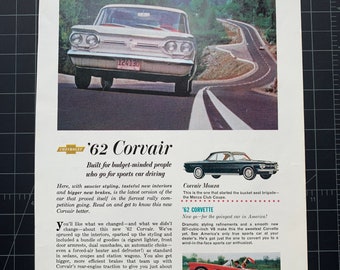 Vintage 1962 chevrolet corvair print ad